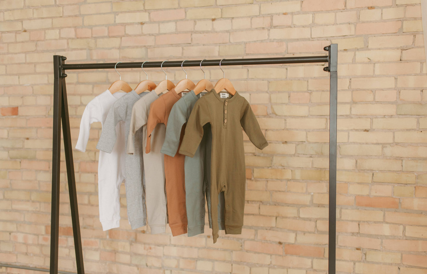 Organic Cotton Button Baby Romper