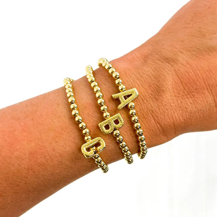 Beaded Initial Bracelet
